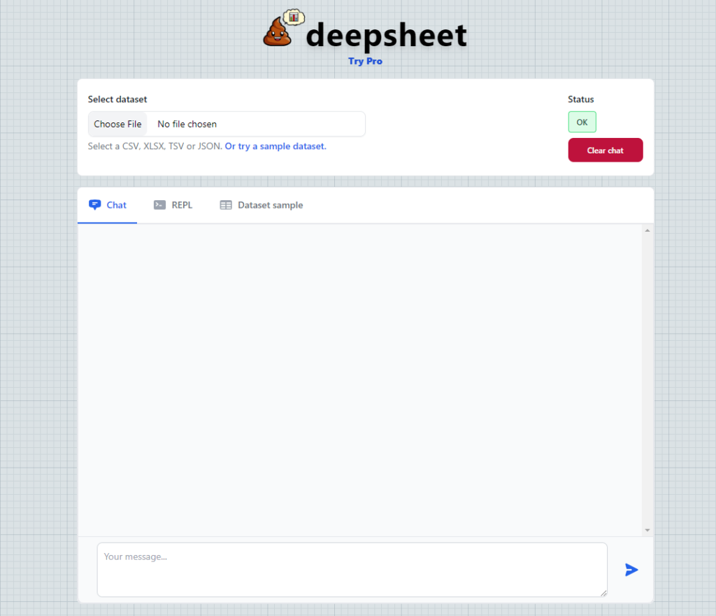 how to use deephseet - deepsheet user interface